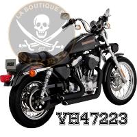 POTS HARLEY XL 1999-2003 VANCE & HINES EXHAUST SYSTEM SHORTSHOTS STAGGERED NOIR...VH47223