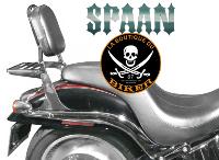 SISSI-BAR HD SOFTAIL FX de 2000 à 2007...HAUTEUR 35cm AVEC PORTE PAQUET..SP1041 CHROME  #LABOUTIQUEDUBIKER