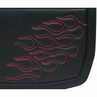 SACOCHES CAVALIERES HIGHWAYMAN TATTOO DARK RED LARGE...PE-35010249 SADDLEMEN SADDLEBAG,FLAME DK RD LG 35010249 / X021-05-0415