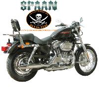 Couvre Réservoir HARLEY DAVIDSON SPORTSTER XLM/XLN/XL Cuir Noir CLOUS SP0978...TANK-PANEL SPAAN LA BOUTIQUE DU BIKER