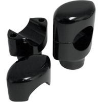 RISERS 03.8cm POUR GUIDON DE 38mm NOIR...PE06020466 DRAG SPECIALTIES RISER BIG BUFFALO 1.5" STRAIGHT BLACK FOR 1.5"