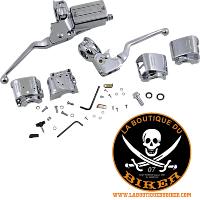 KIT DE COMMANDE DE GUIDON CHROME HD FLH 1982-1984 / FXR/FLT 1982-1983 DRAG SPECIALTIES COVER M/C CHROME 06100500 / 07-540NU