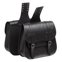 SACOCHES 30 Litres LEDRIE ...LZAD2-1073 Ledrie saddle bag "Postman Throw over" leather black with buckles W = 38cm D= 13,5cm H= 36cm 30 liters (1 set)