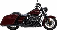 POTS HARLEY TOURING A PARTIR 2017 VANCE & HINES MUFFLERS TWIN SLASH ROUND BLACK TOURING...VH46672 / 18011803 