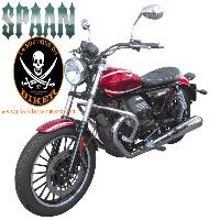 Couvre Réservoir MOTO GUZZI V9 ROAMER (2016-2018) / V9 BOBBER (2016-2017) Cuir MARRON...SP1583M TANK-PANEL...SPAAN LA BOUTIQUE DU BIKER