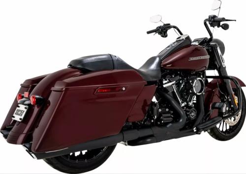 POTS HARLEY TOURING A PARTIR 2017 VANCE & HINES MUFFLERS TWIN SLASH ROUND BLACK TOURING...VH46672 / 18011803 