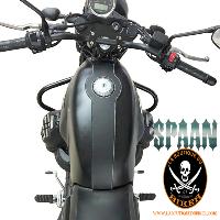 Couvre Réservoir MOTO GUZZI V7 III / V9 ROAMER (2016-2018) Cuir MARRON...SP1595M TANK-PANEL...SPAAN LA BOUTIQUE DU BIKER