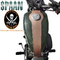 Couvre Réservoir HYOSUNG AQUILA GV125S BOBBER (2018 - ...) Cuir MARRON SP1507M...SPAAN LA BOUTIQUE DU BIKER